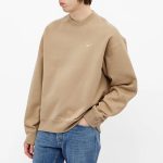 پلیور مردانه نایک مدل CV0554-247 | NikeLab Solo Swoosh Fleece Crew رنگ خاکی