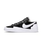 کفش مردانه نایک Blazer Low x sacai 'Black Patent' مدل DM6443-001 رنگ مشکی سفید