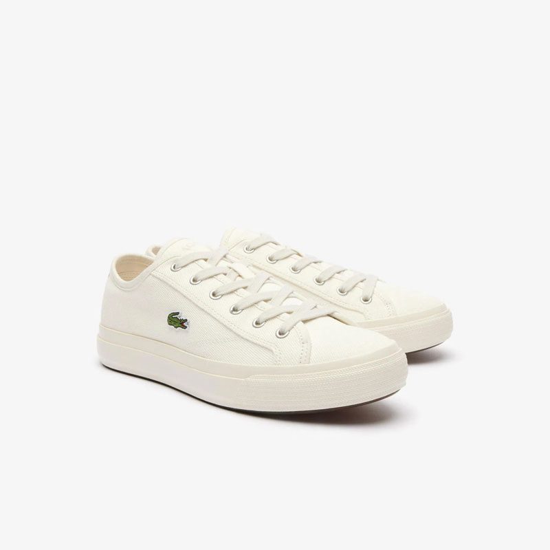 کفش مردانه Lacoste Backcourt 124 پارچه‌ای کرم 747CMA0005‑18C