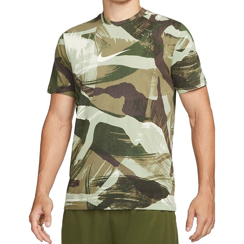 تی‌شرت مردانه نایک Dri-FIT Camo Print Training مدل DR7571-386 رنگ سبز