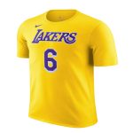 تی‌شرت مردانه نایک NBA Los Angeles Lakers LeBron James مدل DR6380-728 رنگ زرد
