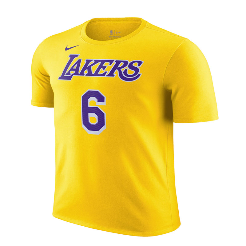 تی‌شرت مردانه نایک NBA Los Angeles Lakers LeBron James مدل DR6380-728 رنگ زرد
