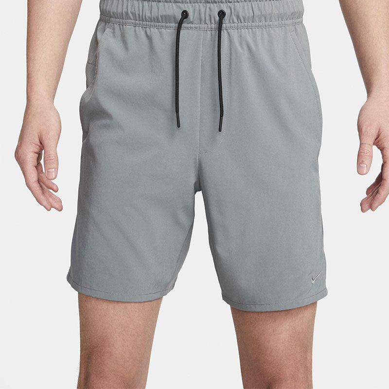 شلوارک ورزشی مردانه نایکی Unlimited Dri-FIT طوسی ۱۸ سانتیمتری مدل DV9340-084