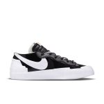 کفش مردانه نایک Blazer Low x sacai 'Black Patent' مدل DM6443-001 رنگ مشکی سفید